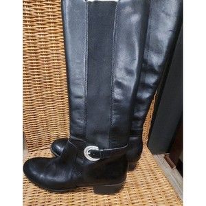 Naturalizer Womens Black Leather Knee High Riding Walking Boots Size 6.5‎ US